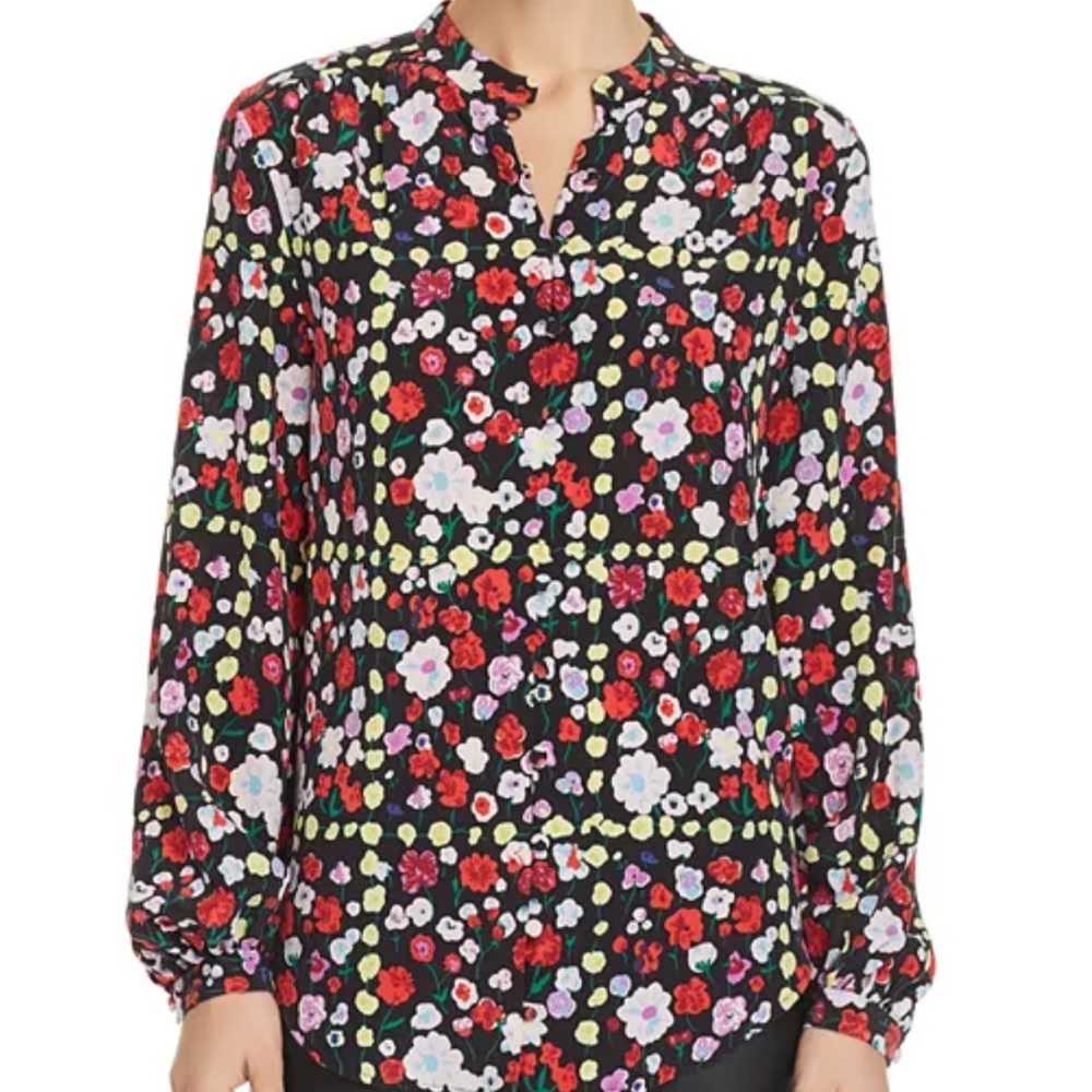 100% Silk Equipment Floral Cornelia Top